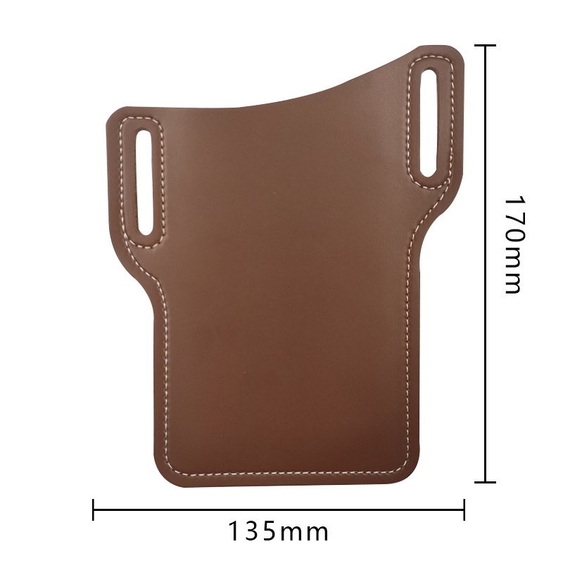 Outdoor Sports Vertical Phone Waist Pouch Leather Case