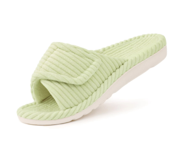 Niche Cross-Style Outerwear Corduroy Slide Sandals Velcro Cotton Slippers