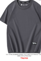 Drop-Shoulder Pure Cotton Short-Sleeve Unisex Solid-Color Blank Shirt