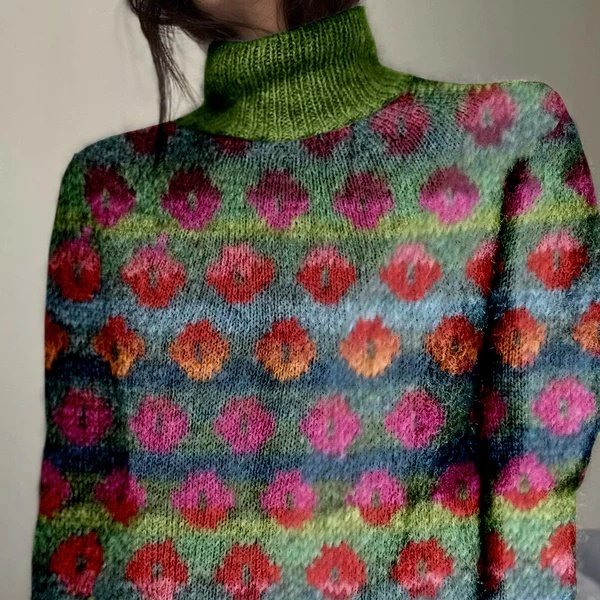 Digital-print Women's Sweater