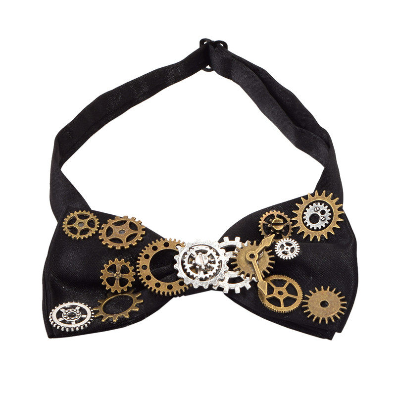 Men's Steampunk Fabric Butterfly Bow Tie