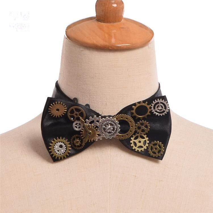 Men's Steampunk Fabric Butterfly Bow Tie