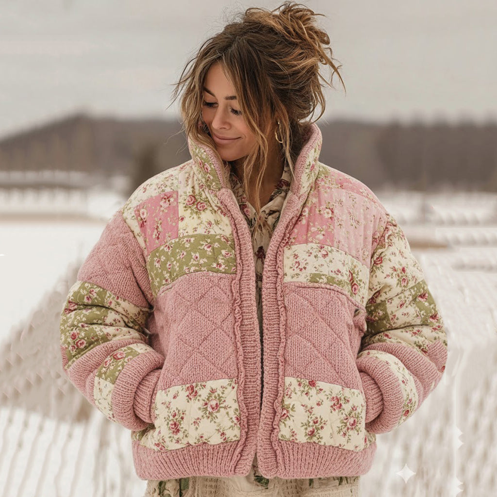 Women's Fashionable Digital Print Cardigan Coat