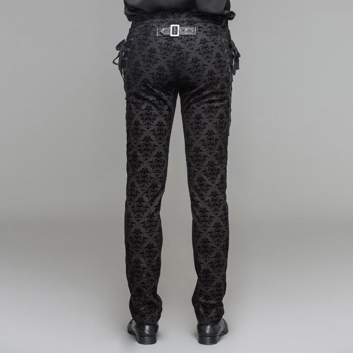 Men's Palace-Style Retro High-Waist Thick Casual Trousers