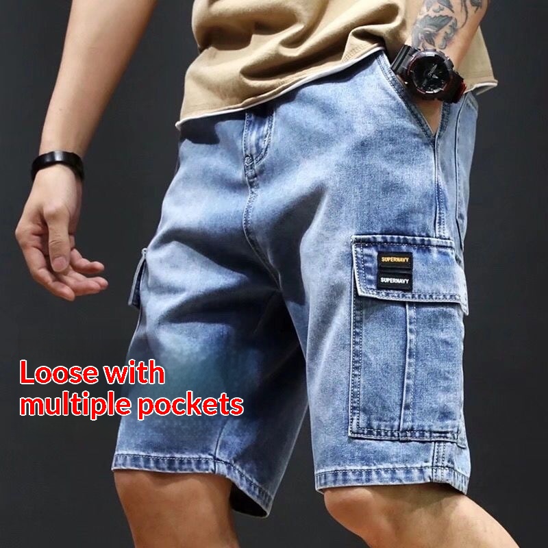 Mid-length Pants Breeches Youth Workwear Jeans