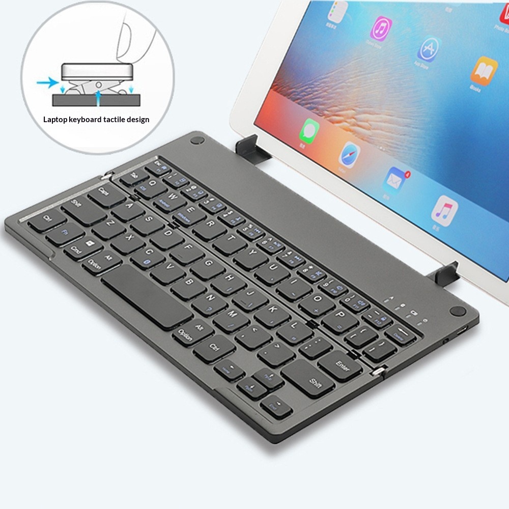 Foldable Wireless Bluetooth Keyboard Stand Portable Mini
