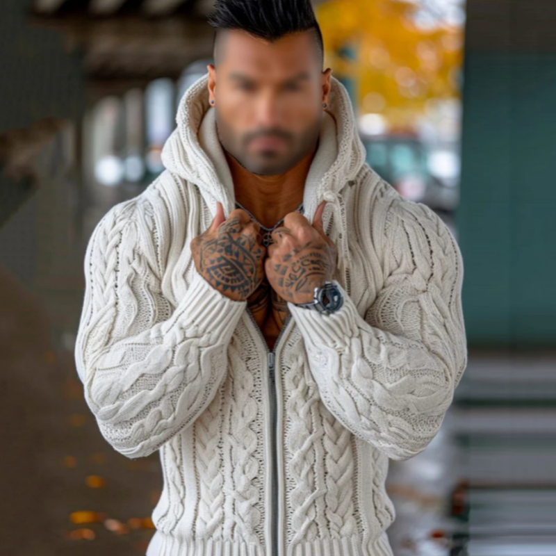 European And American Fall And Winter Printed Hooded Sweatshirts With Distressed And Loose Fit