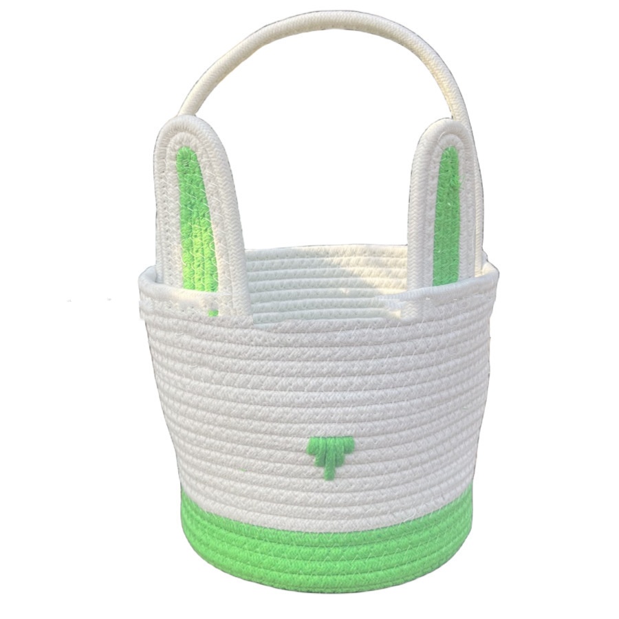 Easter Gift Basket With Hand-woven Rabbit Ears Storage Basket