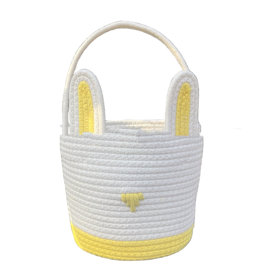 Easter Gift Basket With Hand-woven Rabbit Ears Storage Basket