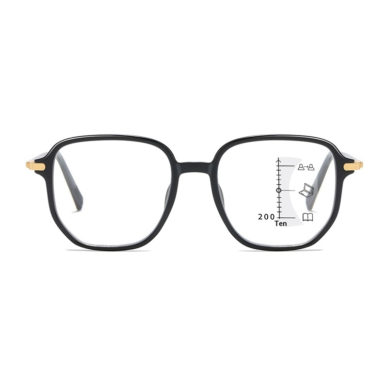 Blue-light-blocking High-definition Multifocal Photochromic Reading Glasses