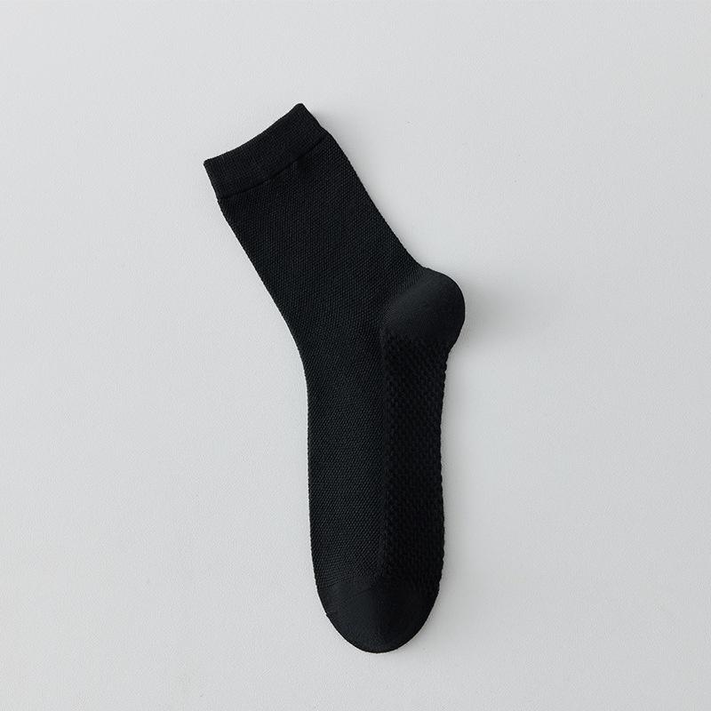 Pure Cotton Breathable Mesh Long Business Socks