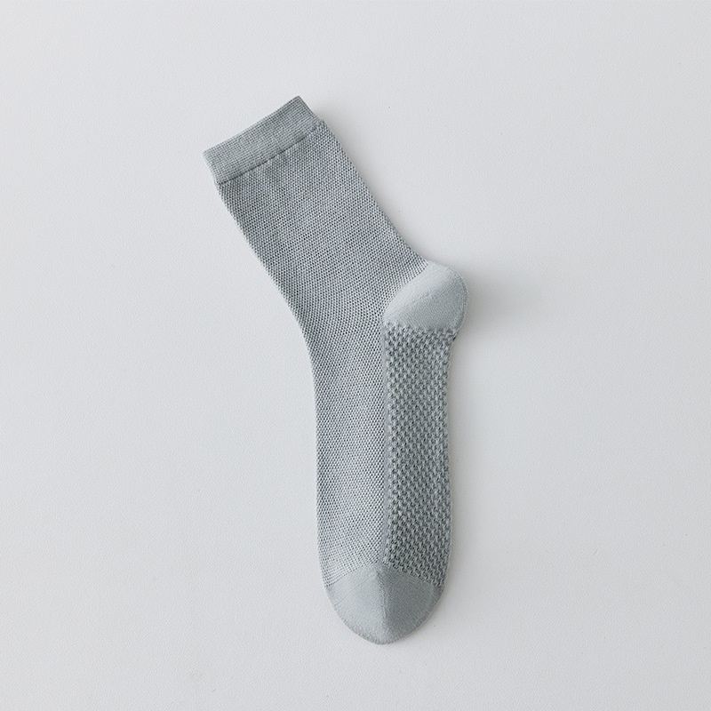 Pure Cotton Breathable Mesh Long Business Socks