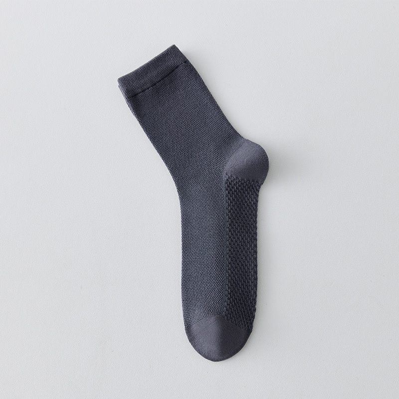 Pure Cotton Breathable Mesh Long Business Socks
