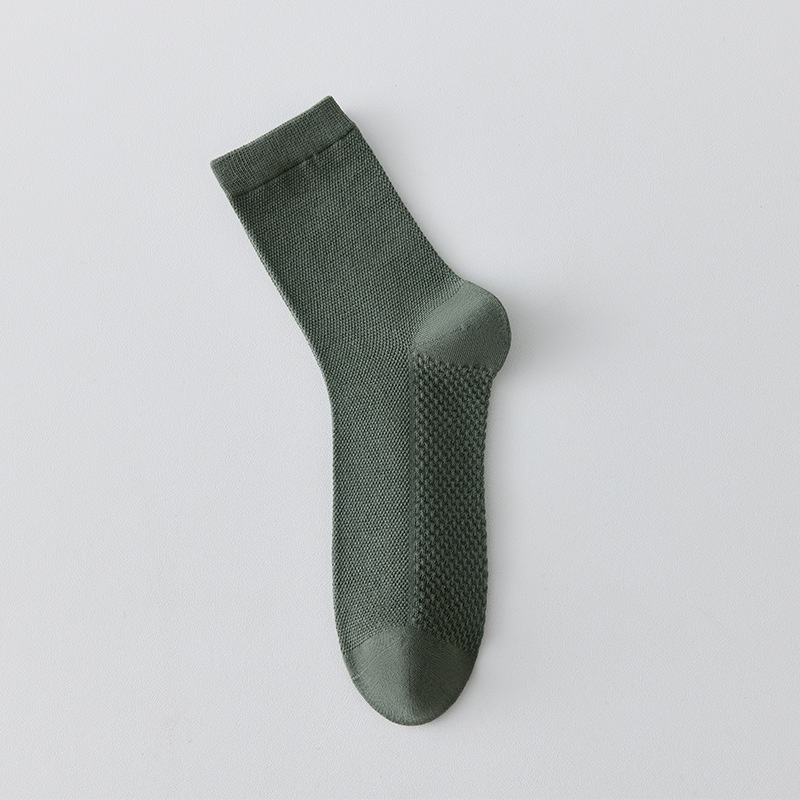 Pure Cotton Breathable Mesh Long Business Socks