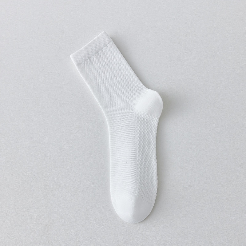 Pure Cotton Breathable Mesh Long Business Socks