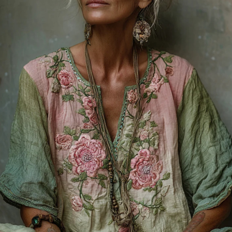 Elegant New Jacquard Shoulder-sleeved Short-sleeved Top