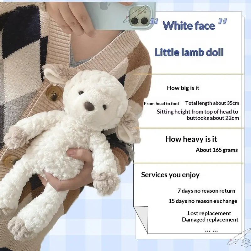 White Raccoon Plush Toy For Comfort And Sleep Companionship