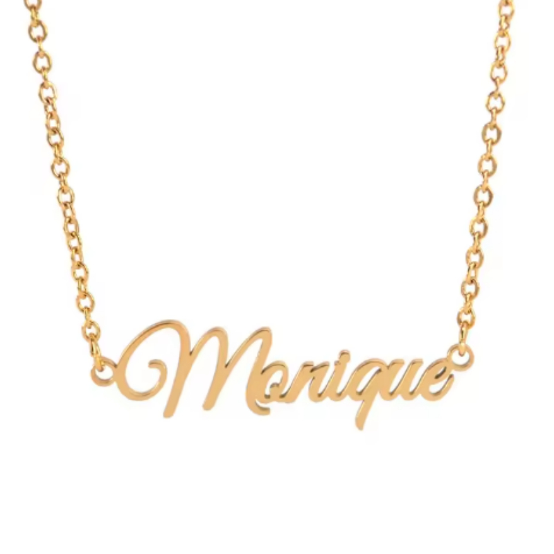 Stainless Steel 18k Gold-plated Color-changing Free Personalized Pendant Chain