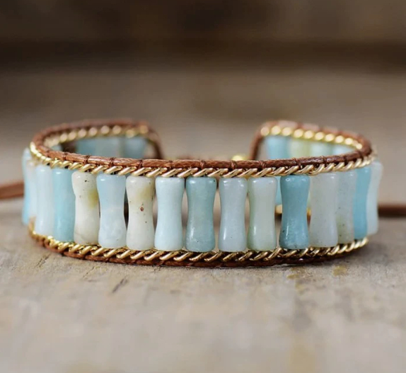 Natural Stone Handmade Beaded Woven Bracelet