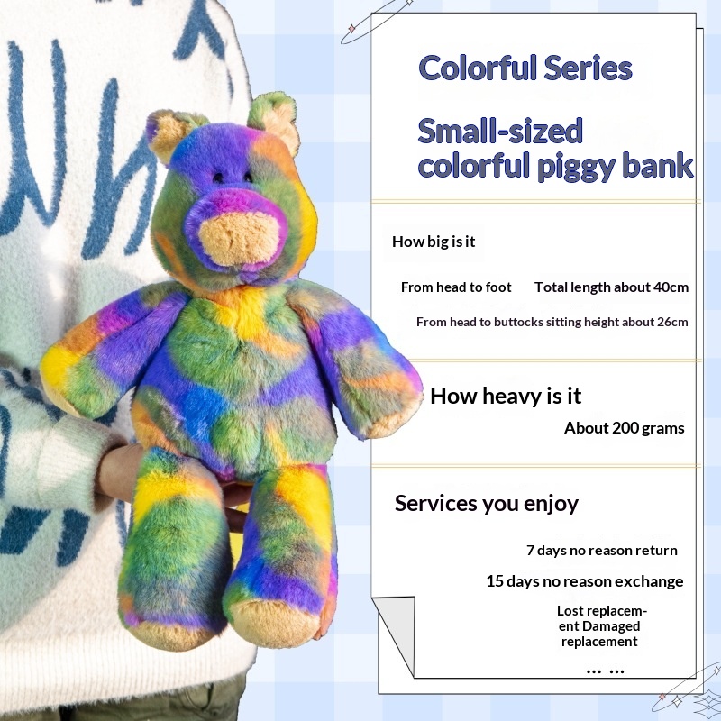 Colorful Bear Rainbow Doll Plush Toy