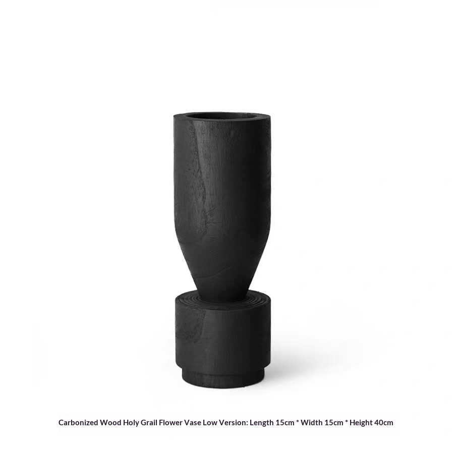 Carbonized Wood Vase, picture 2 of 3