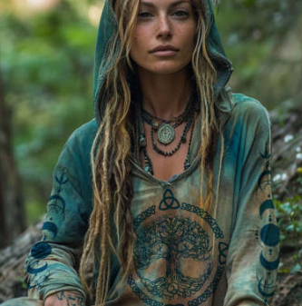 Womens 3D Digital-print Crew-neck Loose Hoodie