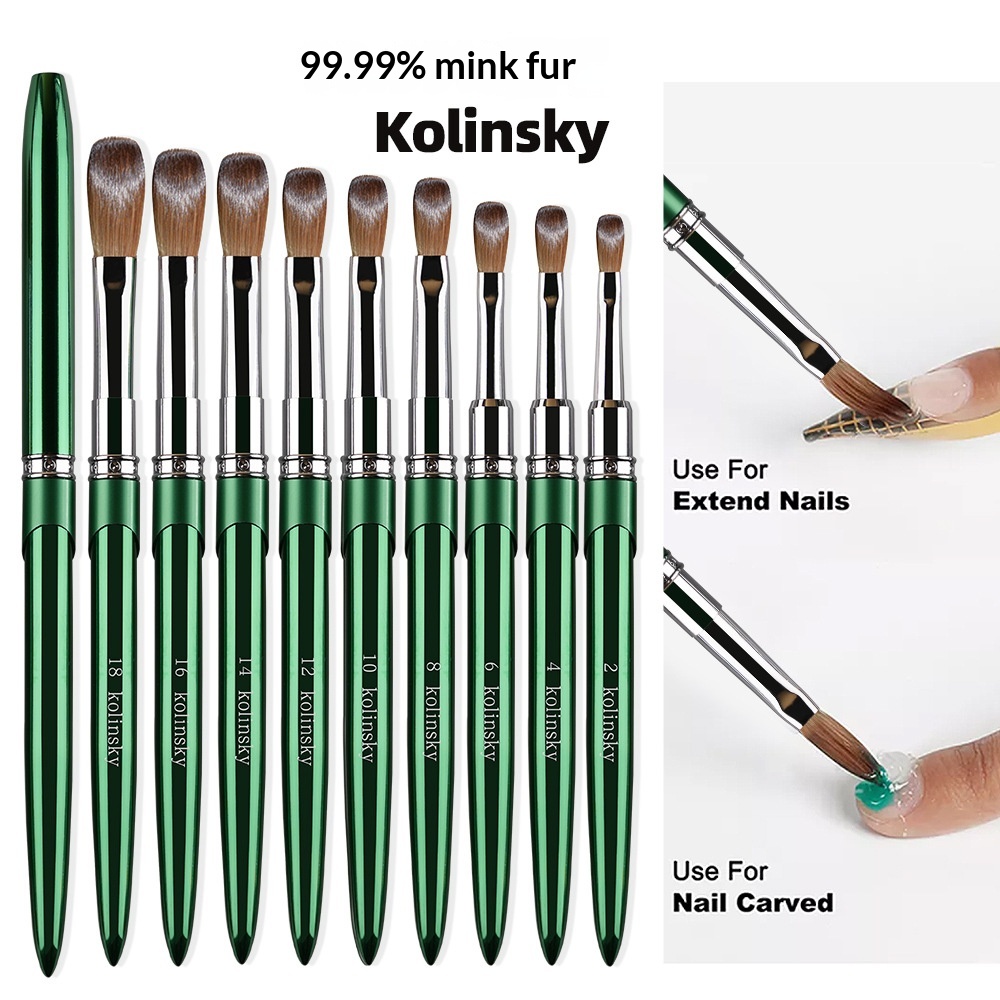 Metal Rod Mink Hair Nail Art Crystal Pen