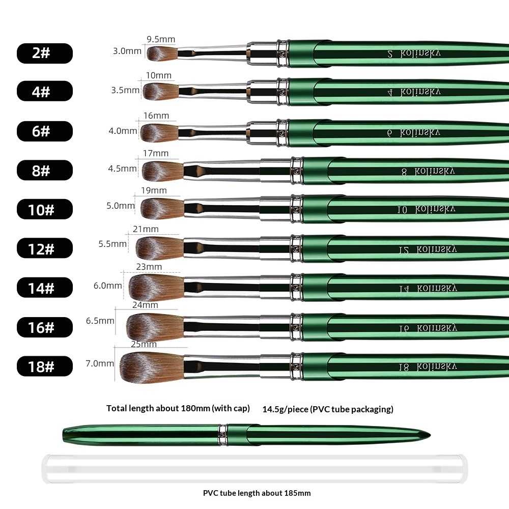 Metal Rod Mink Hair Nail Art Crystal Pen