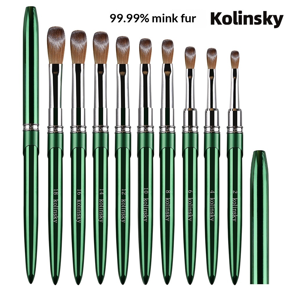 Metal Rod Mink Hair Nail Art Crystal Pen