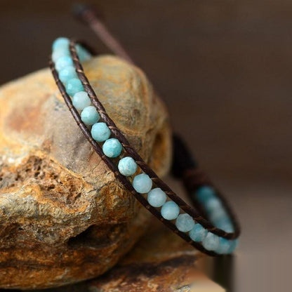 Fashionable Braided Double-Layer Strand Crystal Bracelet