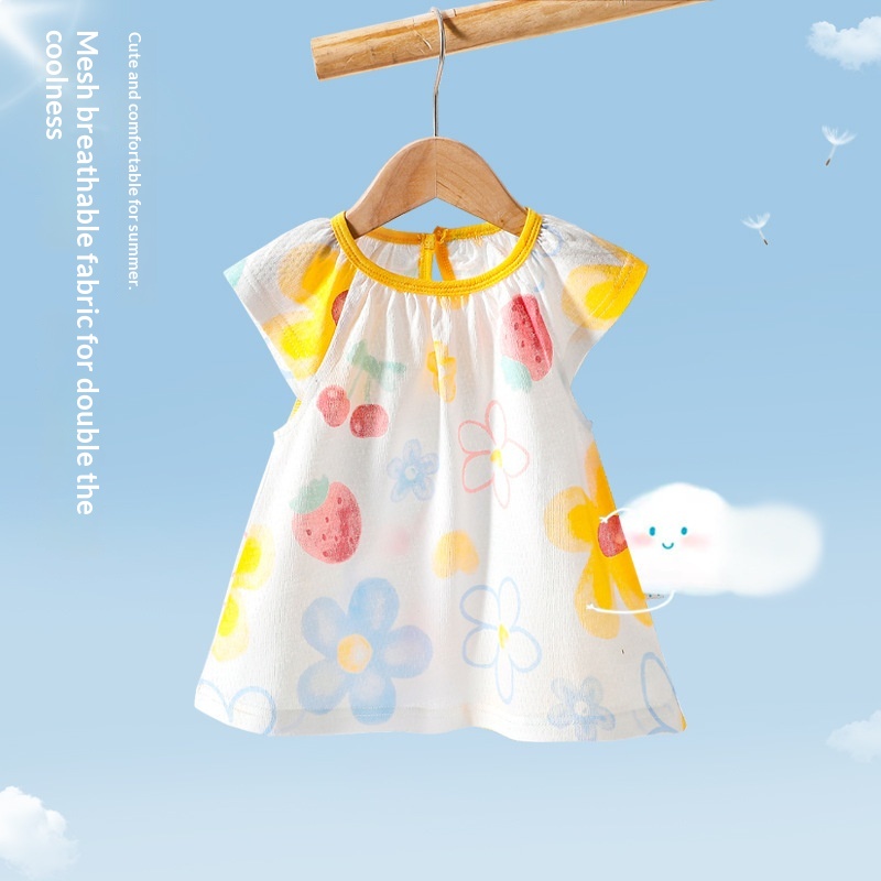 Summer Thin Fashionable Dress For Baby Girls