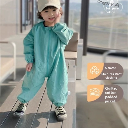Baby Coverall Crawling Cotton UV-Protective Jumpsuit - imagen 1