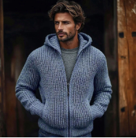 Mens Zippered Casual Printed Sweatshirt With No Pockets