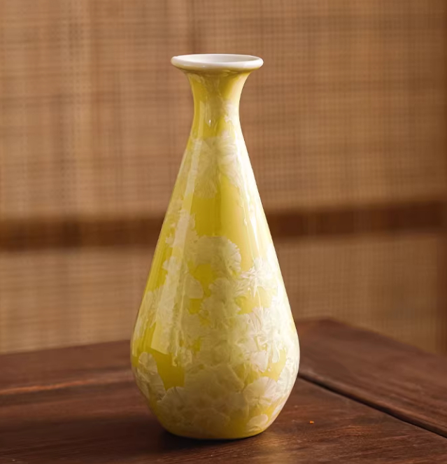 Jingdezhen Ceramic Crystalline Glaze Small Flower Vase Gourd Ornament