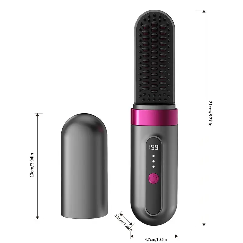 Wireless Negative-Ion Dual-Use Hair StraightenerCurler That Doesnt Damage Hair