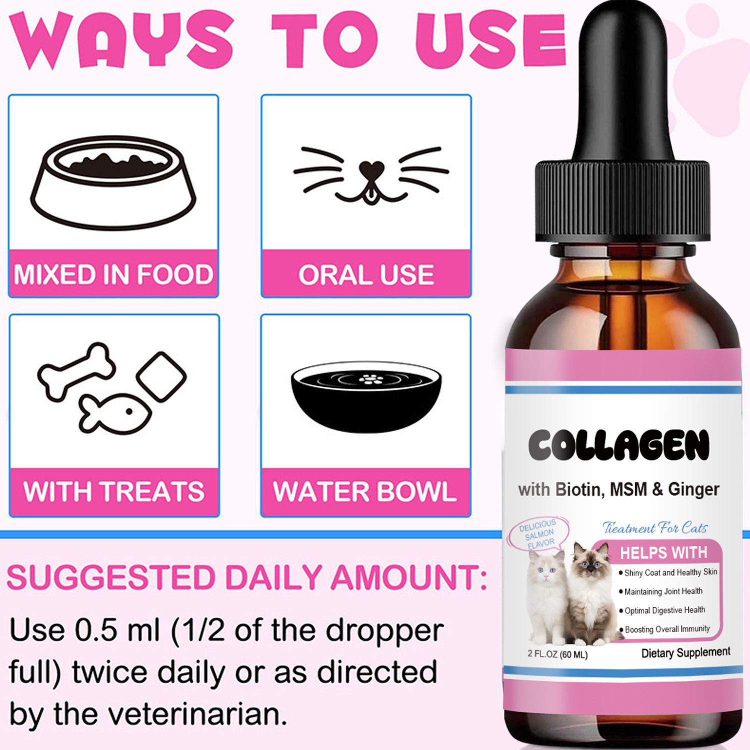 Collagen Drops For Cats To Boost Immunity And Support Digestion