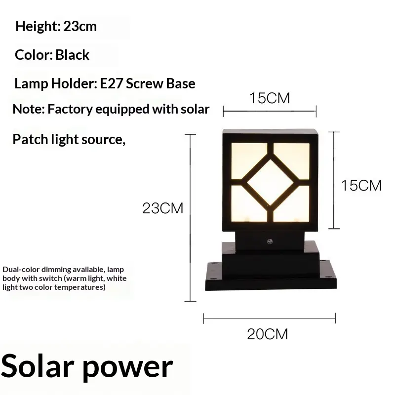 Solar Lawn Lights Outdoor Pillar Lights