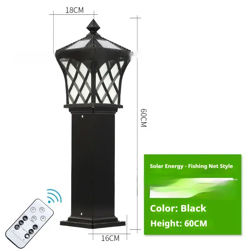 Waterproof Home Solar Outdoor Lighting European-Style Courtyard Street Lamp