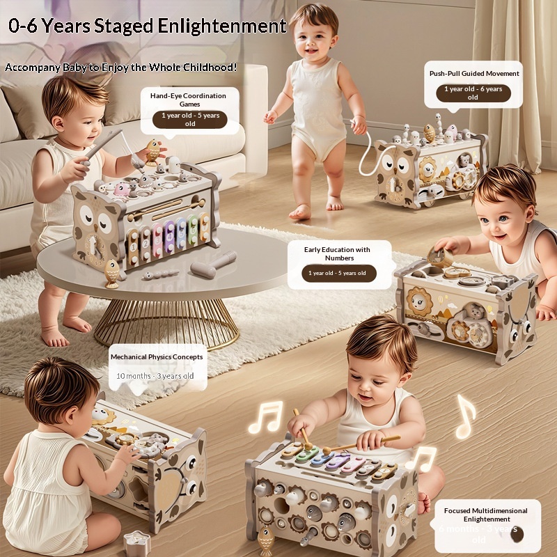 Infant And Toddler Hexahedral Educational Puzzle Toy