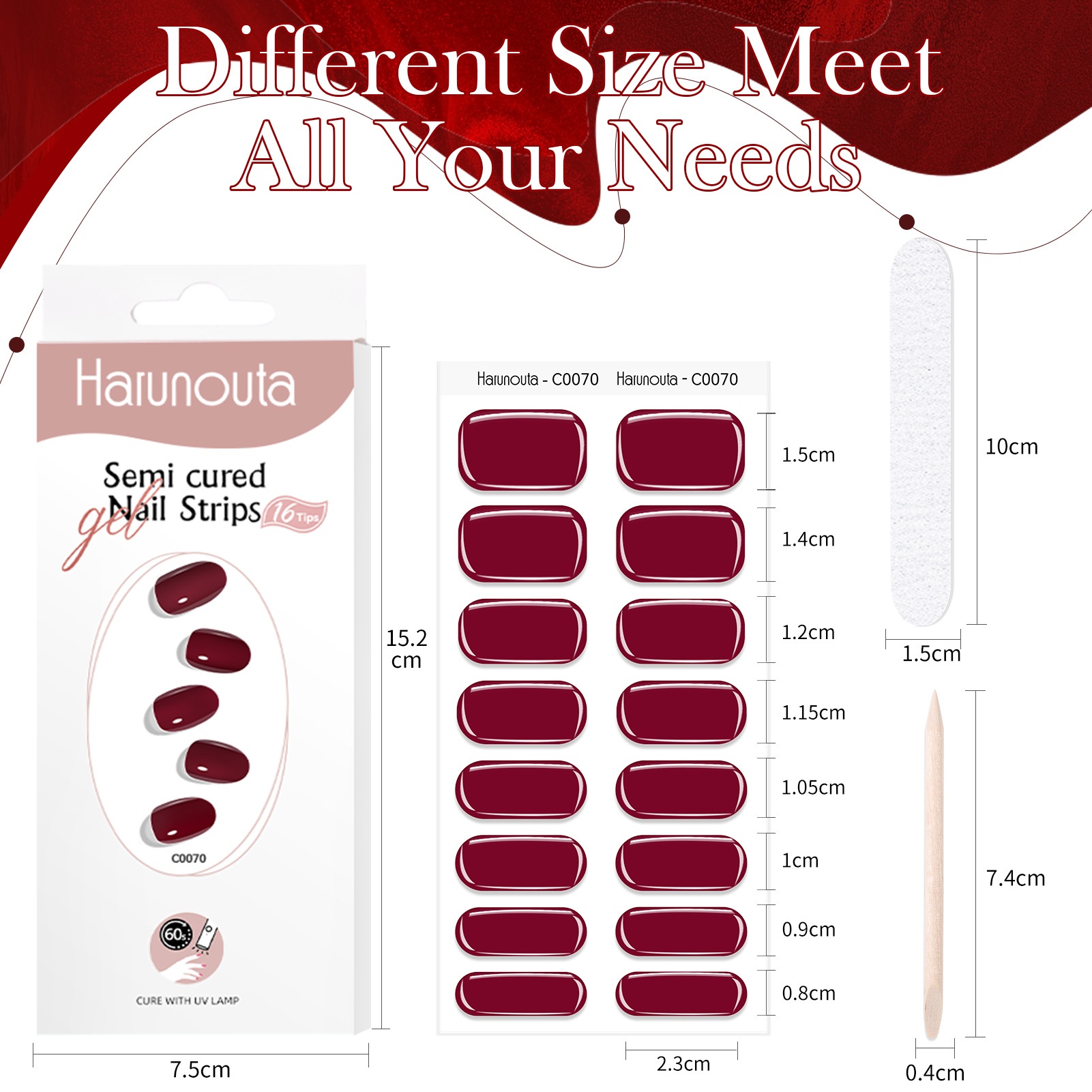 Glitter Gel Nail Stickers Waterproof And Long-lasting UV-cured