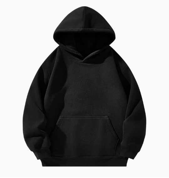 Solid-color Hooded Sweatshirt Unisex Simple Fleece-lined Thickened Hoodie