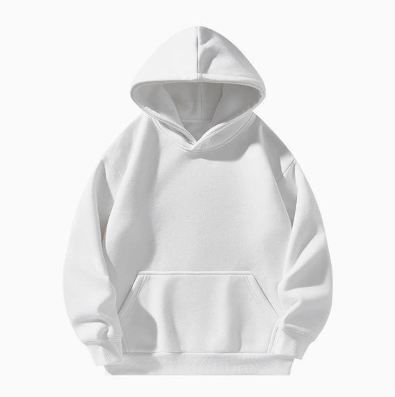 Solid-color Hooded Sweatshirt Unisex Simple Fleece-lined Thickened Hoodie