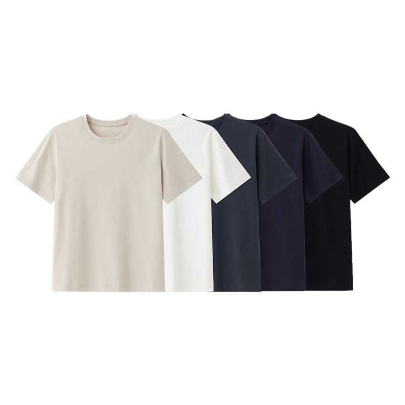 Cool Breathable Liquid-Ammonia Cotton Comfortable T-Shirt Casual Crew Neck Short-Sleeve For Men