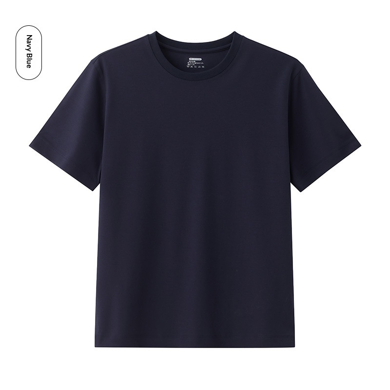 Cool Breathable Liquid-Ammonia Cotton Comfortable T-Shirt Casual Crew Neck Short-Sleeve For Men