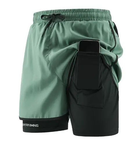 Casual All-match Two-piece Shorts For Sports Running And Fitness