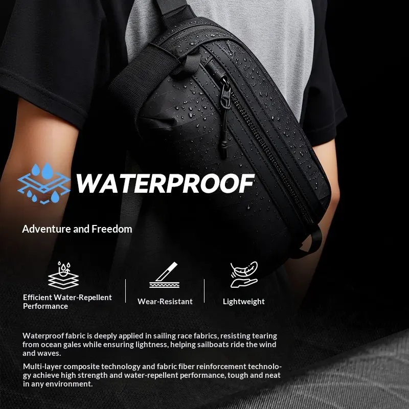 New Water-Repellent Minimalist Chest Bag Large Capacity