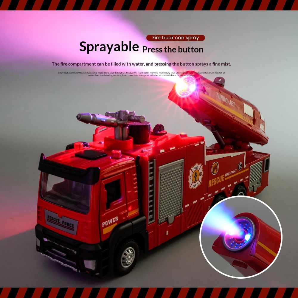 Toy For Kids Alloy Spray Truck, Watering Truck Car Model