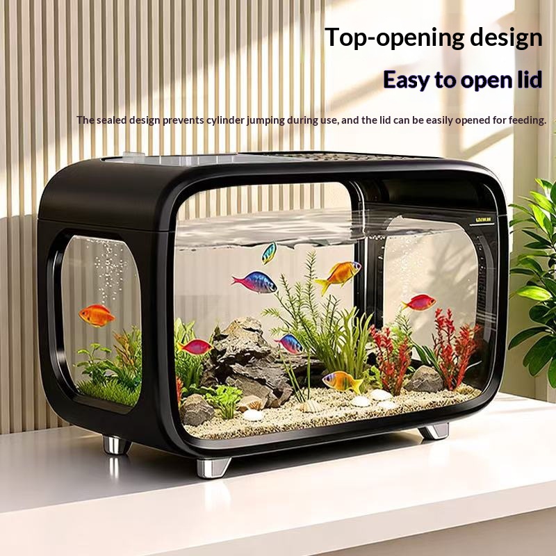 HD Aquarium Home Fish Tank Turtle Tank Transparent Tank Aquascape Small Eco Tank