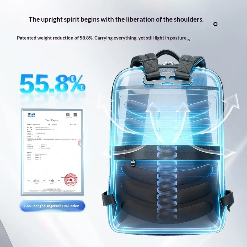Multi-functional Full-Grain Leather Load-Relief Backpack