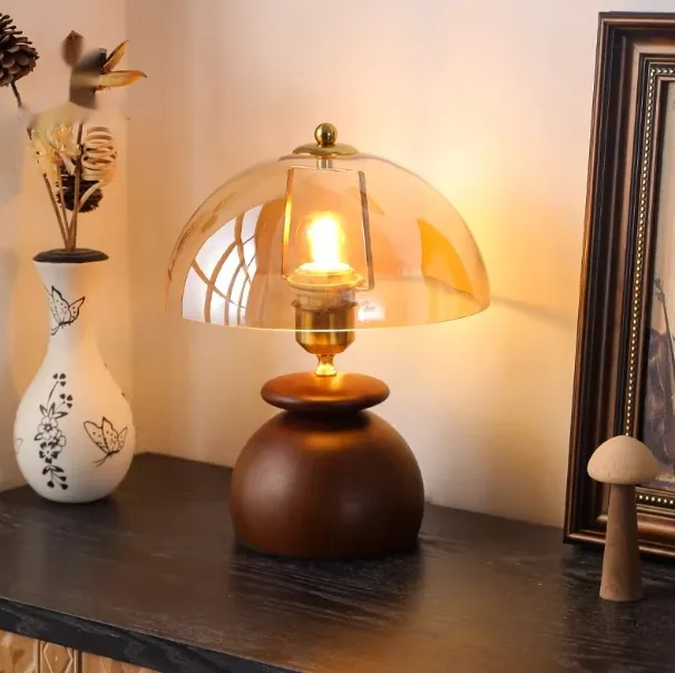 Retro Beechwood Atmosphere Table Lamp